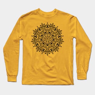 Geometric Mandala Pattern Design by Lorna Laine Long Sleeve T-Shirt